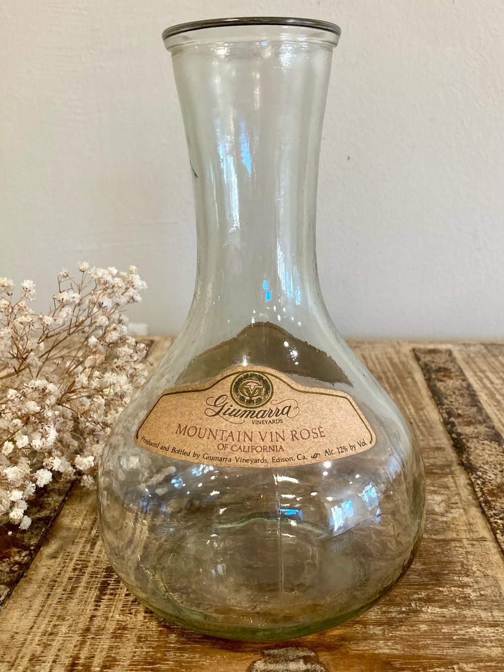 Vintage Giumarra Vineyards Mountain Vin Rosé Bottle – California Wine Decor